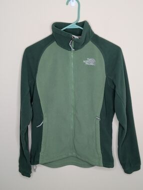 The North Face Two-Tone Green Full-Zip Fleece Jacket Size Small